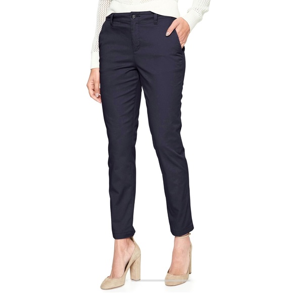 GAP Girlfriend Khaki Pants 12 Marine Blue - Picture 12 of 12